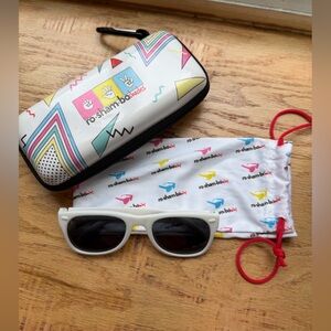 White Kids Sunglasses with Case